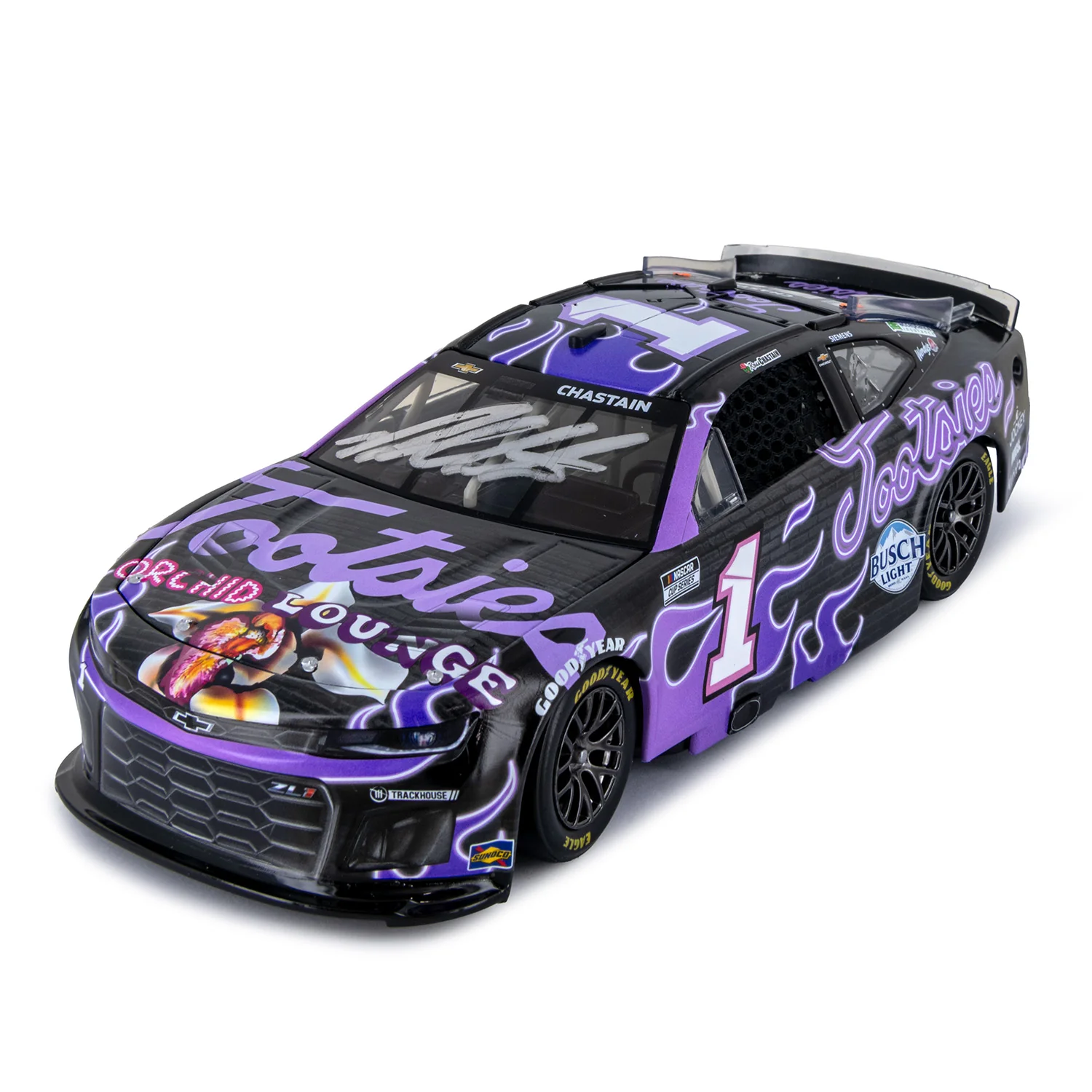 Ross Chastain Autographed Tootsie's Orchid Lounge 1:24 Standard 2025 Diecast Car - Image 3