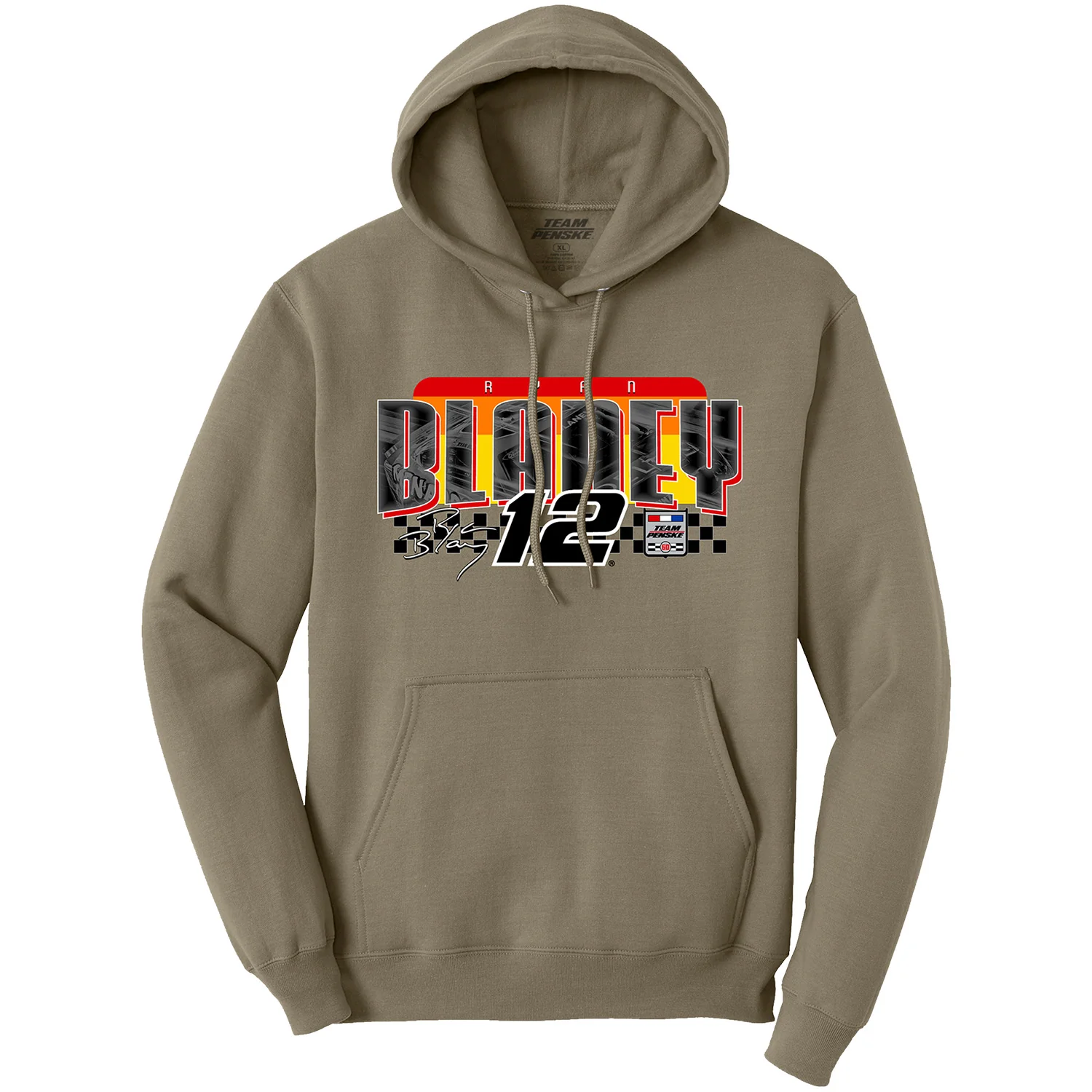 Ryan Blaney 2026 Delta / Menards Coyote Brown 2-Spot Classic Ink Hoodie - Image 2