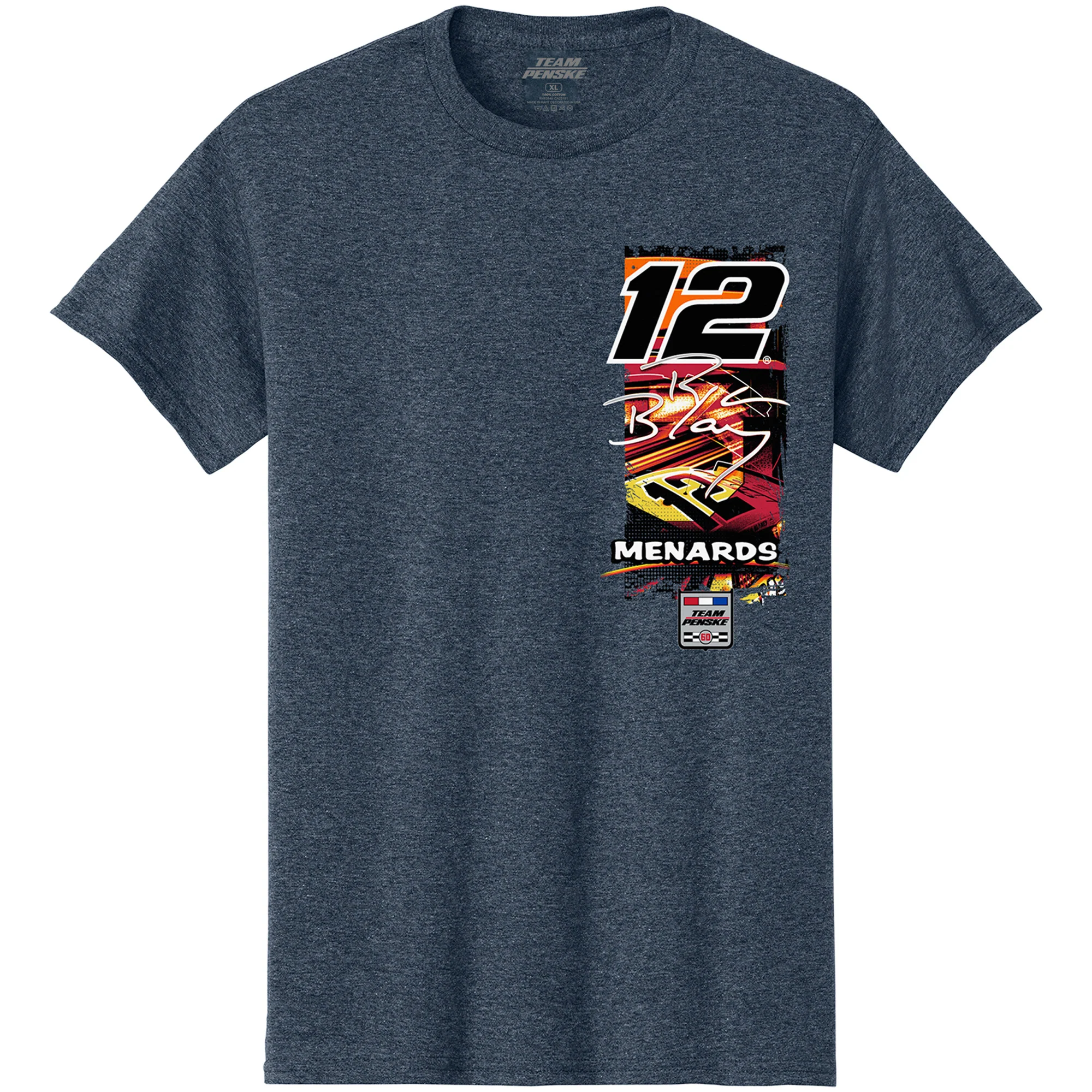 Ryan Blaney 2026 Menards Navy 2-Spot T-Shirt Blue - Image 2