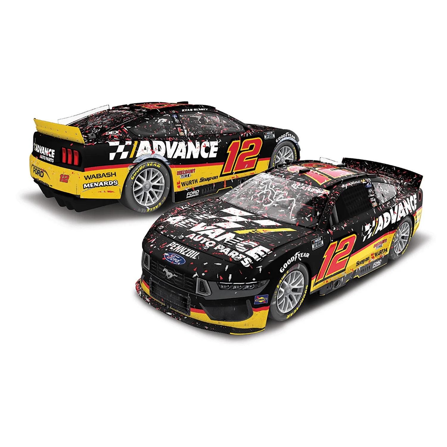 Ryan Blaney Autographed Daytona Race Win 1:24 Standard 2025 Diecast Car Preorder - Currently Projected June