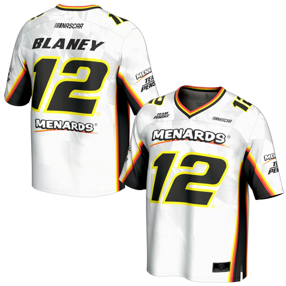 Ryan Blaney Menards #12 ProSphere Football Jersey White