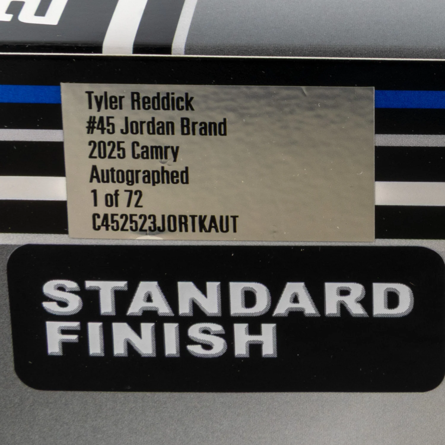 Tyler Reddick Autographed Jordan Brand "Banned" 1:24 Standard 2025 Diecast Car - Image 3