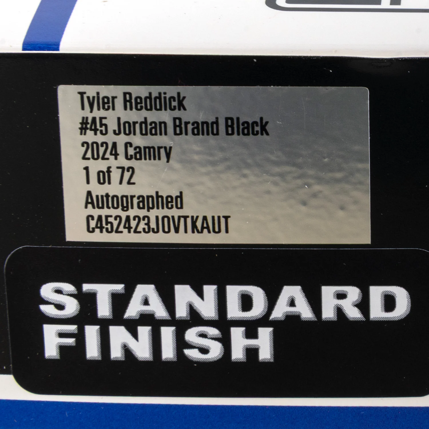 Tyler Reddick Autographed Jordan Brand Black 1:24 Standard 2024 Diecast Car - Image 3