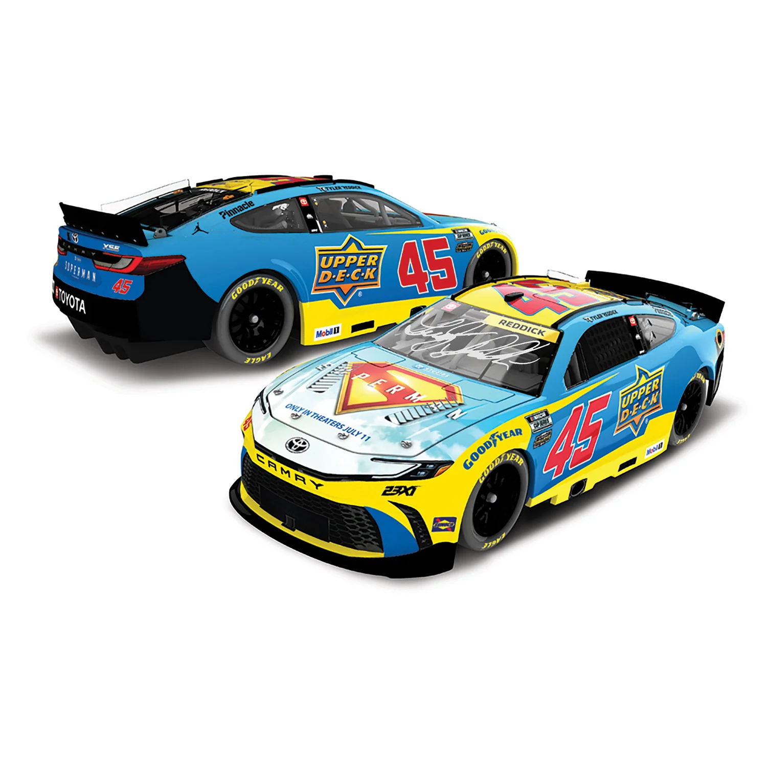 Tyler Reddick Autographed Upper Deck / Superman 1:24 Standard 2025 Diecast Car Preorder - Currently Projected August