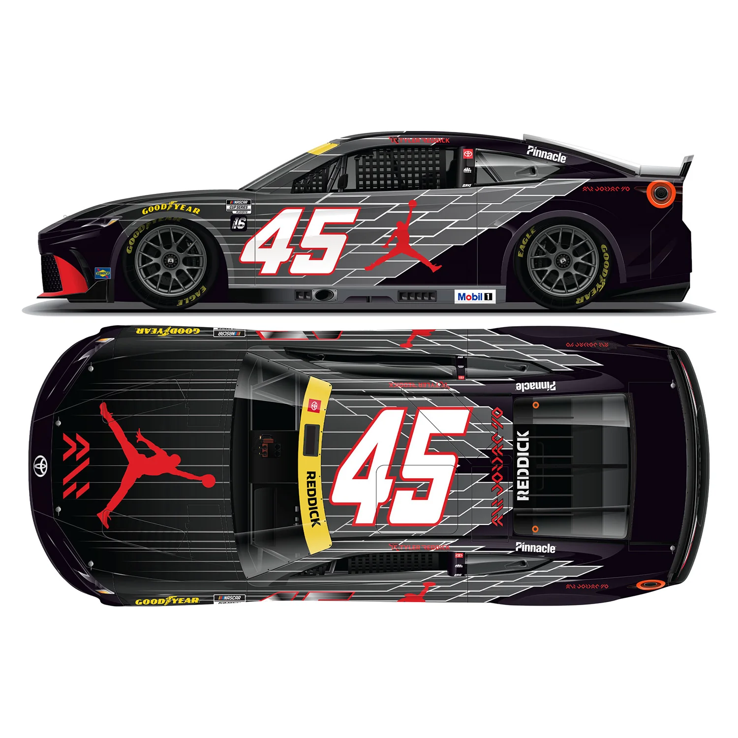 Tyler Reddick Jordan Brand AJ40 (Air Jordan 40) 1:24 Standard 2025 Diecast Car Preorder - Currently Projected May - Image 2