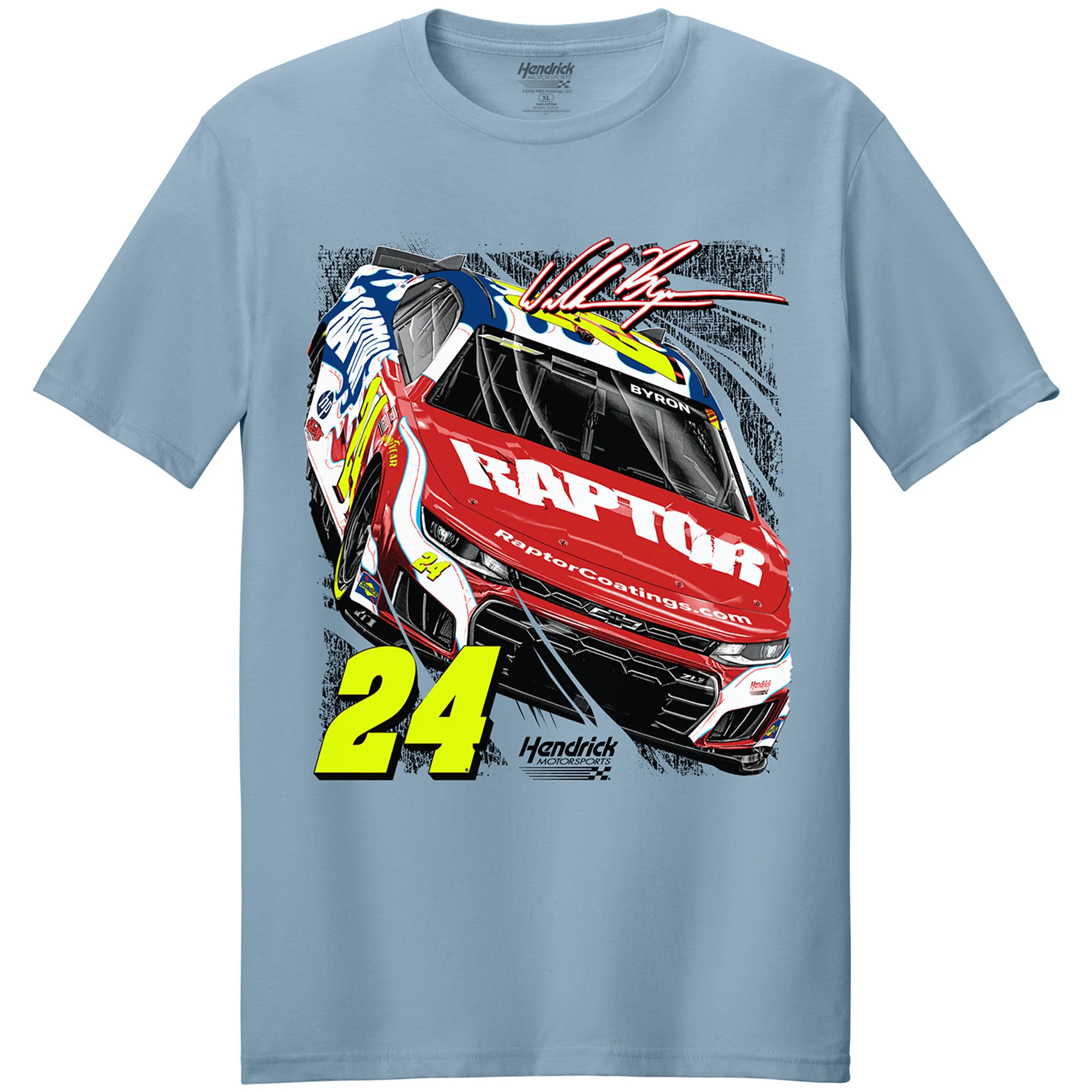 William Byron 2026 Raptor Driven 2-Spot T-Shirt Blue - Image 2