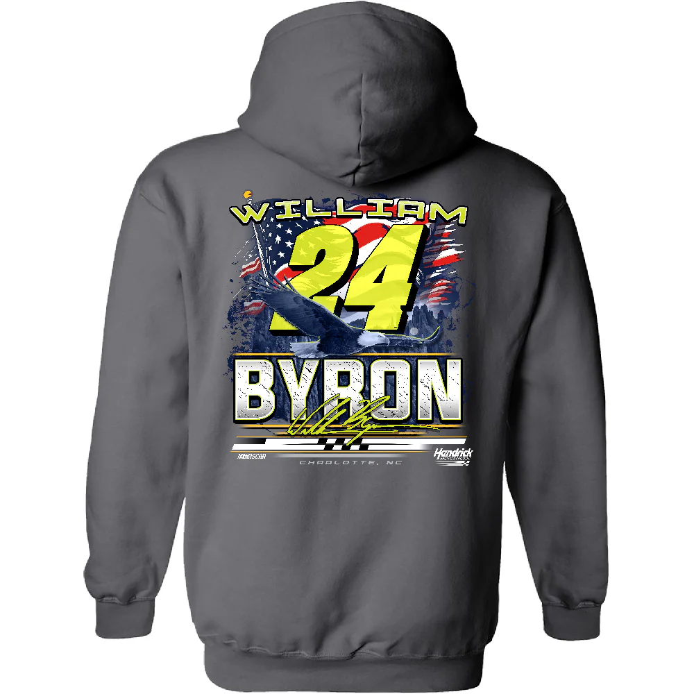 William Byron Axalta Patriotic Eagle 2-Spot Exclusive Hoodie Outerwear Sweatshirt - Sale - Image 3